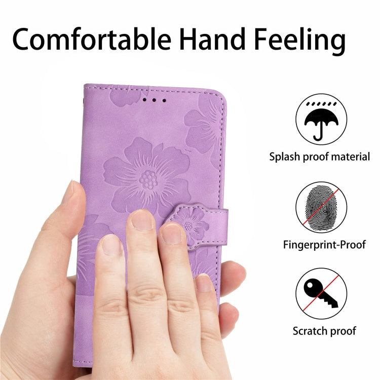 For Xiaomi 13 Flower Embossing Pattern Leather Phone Case(Purple) - 13 Cases by PMC Jewellery | Online Shopping South Africa | PMC Jewellery