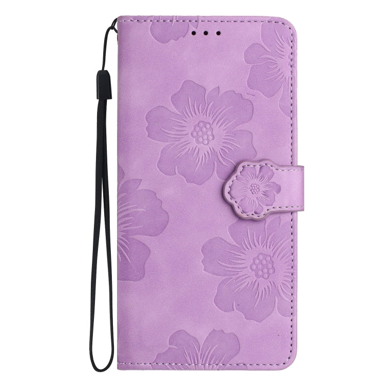 For Xiaomi Redmi Note 11 Pro 5G Global Flower Embossing Pattern Leather Phone Case(Purple) - Redmi Note 11 Pro Case by PMC Jewellery | Online Shopping South Africa | PMC Jewellery