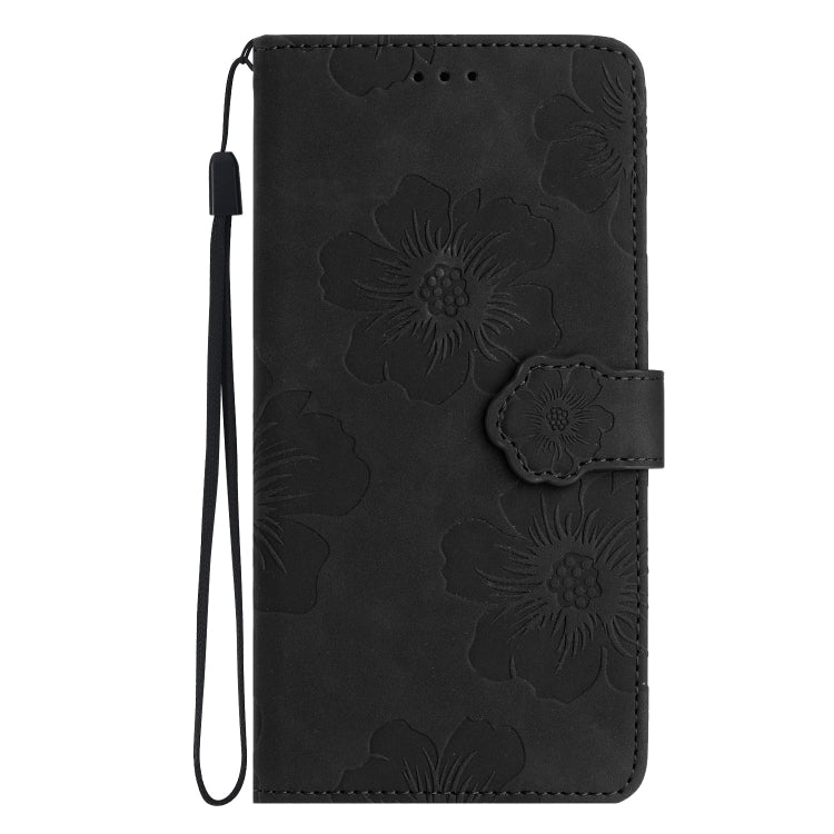 For Xiaomi Redmi Note 11 4G Global / Note 11S Flower Embossing Pattern Leather Phone Case(Black) - Xiaomi Cases by PMC Jewellery | Online Shopping South Africa | PMC Jewellery