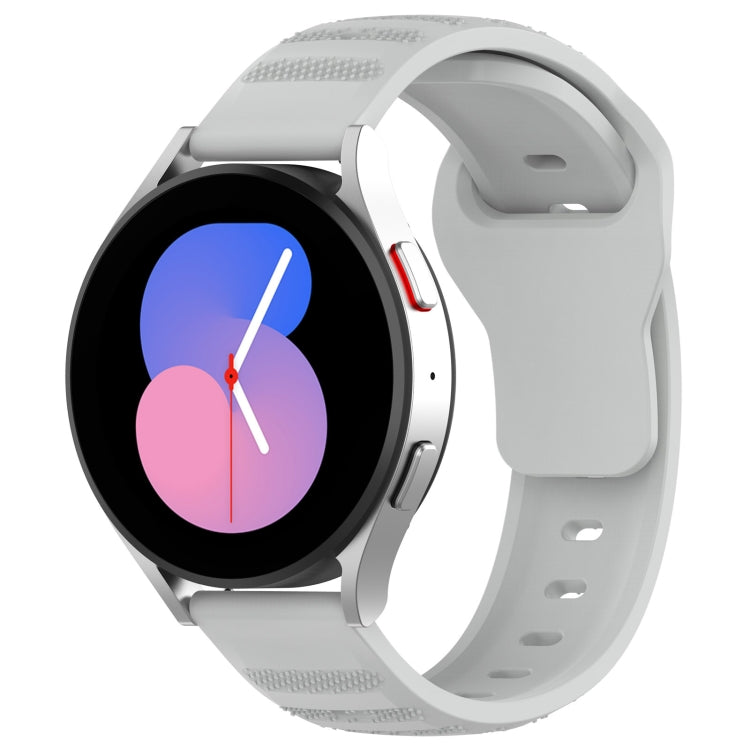 20mm Universal Dots Pattern Silicone Replacement Watch Band(Light Grey) - 20mm Bands by PMC TechLife | Online Shopping South Africa | PMC TechLife