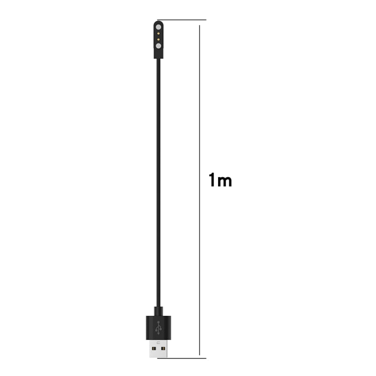 For Kieslect Smart Watch K10 / K11 Smart Watch Magnetic Charging Cable, ������:1m(Black) - Charger by PMC TechLife | Online Shopping South Africa | PMC TechLife