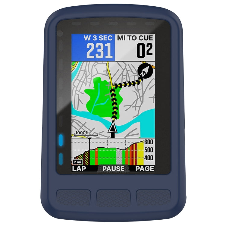 For Wahoo Elemnt Roam WFCC4 Stopwatch Silicone Protective Case(Midnight Blue) - Watch Case by PMC TechLife | Online Shopping South Africa | PMC TechLife