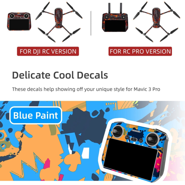 For DJI Mavic 3 Pro / RC Pro Sunnylife Drone Body Remote Control Decorative Stickers Set(Colorful Sea Blue) - Stickers by Sunnylife | Online Shopping South Africa | PMC Jewellery