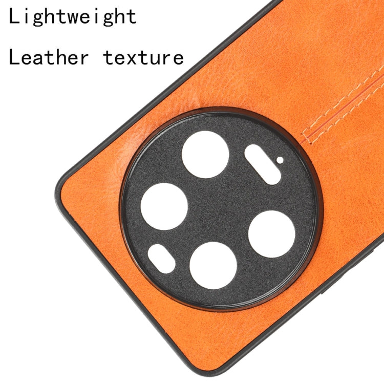 For Xiaomi 13 Ultra Sewing Cow Pattern Skin PC + PU + TPU Phone Case(Orange) - free shipping - PMC TechLife - Order now!