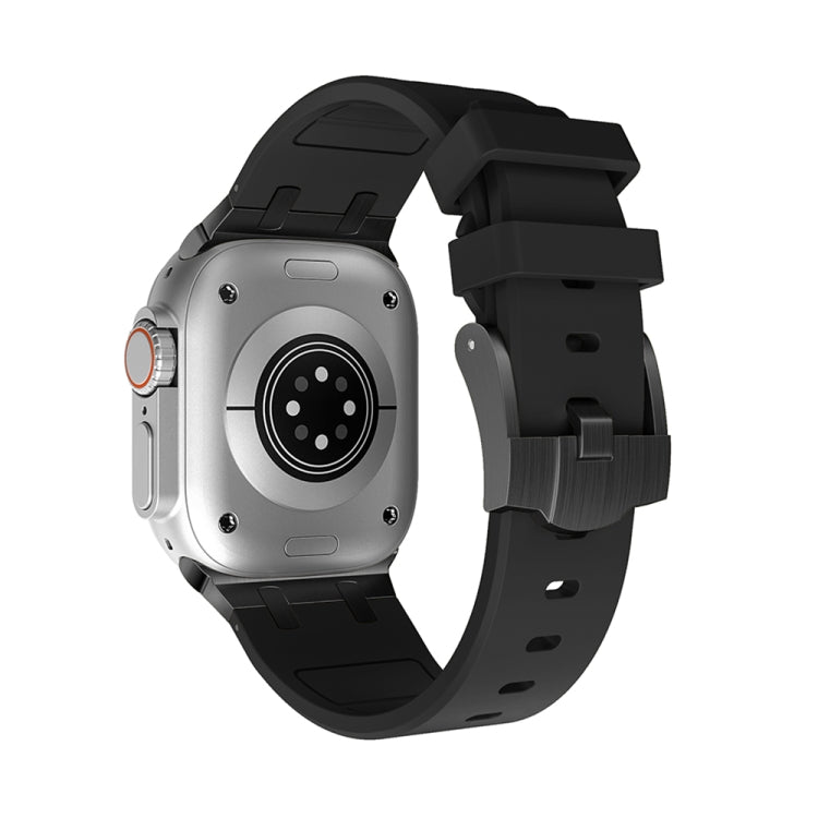 AP Silicone Watch Band For Apple Watch Ultra 49mm(Black Black) - Watch Bands by PMC TechLife | Online Shopping South Africa | PMC TechLife