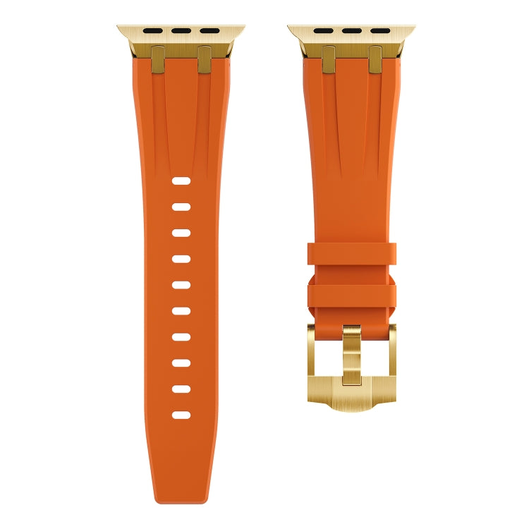 AP Silicone Watch Band For Apple Watch Ultra 49mm(Gold Orange) - Watch Bands by PMC Jewellery | Online Shopping South Africa | PMC Jewellery