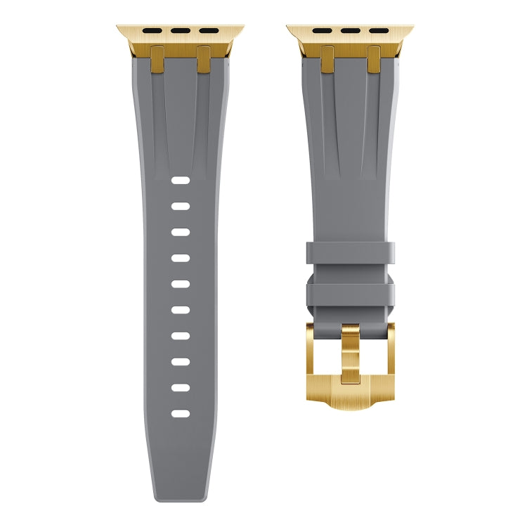 AP Silicone Watch Band For Apple Watch Ultra 49mm(Gold Grey) - Watch Bands by PMC Jewellery | Online Shopping South Africa | PMC Jewellery