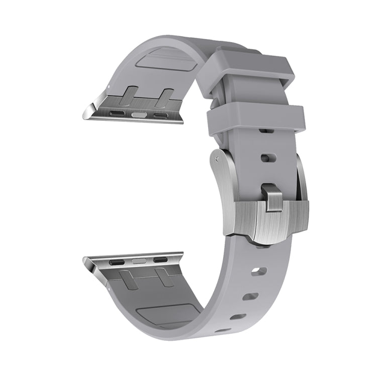 AP Silicone Watch Band For Apple Watch 8 45mm(Silver Grey) - Watch Bands by PMC TechLife | Online Shopping South Africa | PMC TechLife