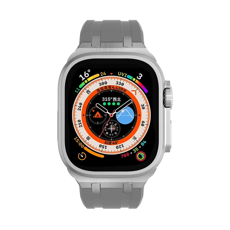 AP Silicone Watch Band For Apple Watch 8 45mm(Silver Grey) - Watch Bands by PMC TechLife | Online Shopping South Africa | PMC TechLife