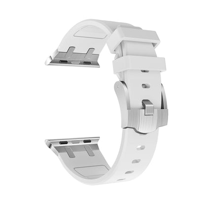 AP Silicone Watch Band For Apple Watch SE 2022 40mm(Silver White) - Watch Bands by PMC Jewellery | Online Shopping South Africa | PMC Jewellery