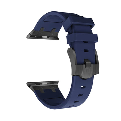 AP Silicone Watch Band For Apple Watch SE 40mm(Black Blue) - Watch Bands by PMC Jewellery | Online Shopping South Africa | PMC Jewellery