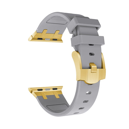 AP Silicone Watch Band For Apple Watch SE 40mm(Gold Grey) - Watch Bands by PMC Jewellery | Online Shopping South Africa | PMC Jewellery