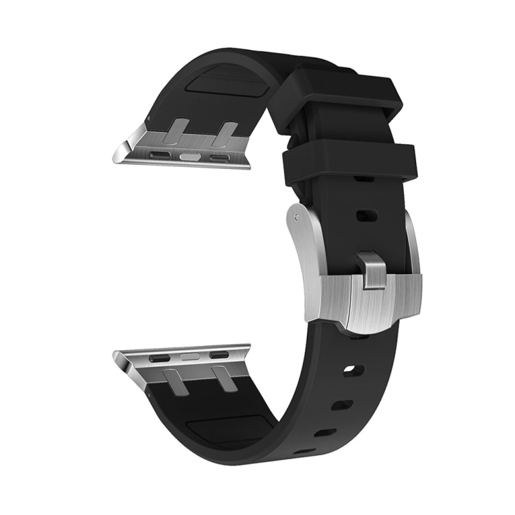 AP Silicone Watch Band For Apple Watch 6 40mm(Silver Black) - Watch Bands by PMC Jewellery | Online Shopping South Africa | PMC Jewellery