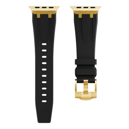 AP Silicone Watch Band For Apple Watch 4 40mm(Gold Black) - Watch Bands by PMC Jewellery | Online Shopping South Africa | PMC Jewellery