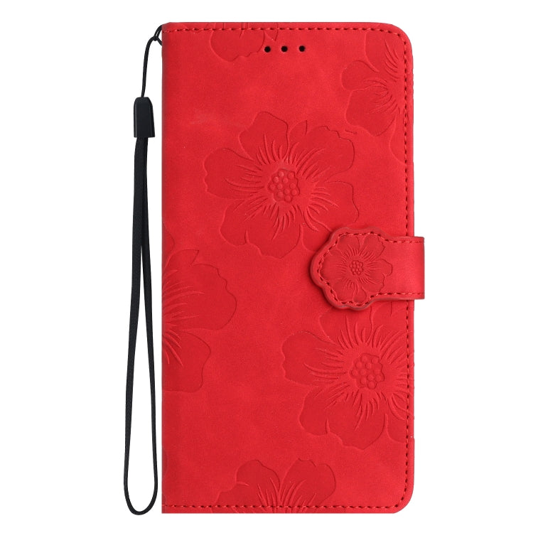 For Samsung Galaxy A02s / F02s 164 Flower Embossing Pattern Leather Phone Case(Red) - free shipping - PMC TechLife - Order now!