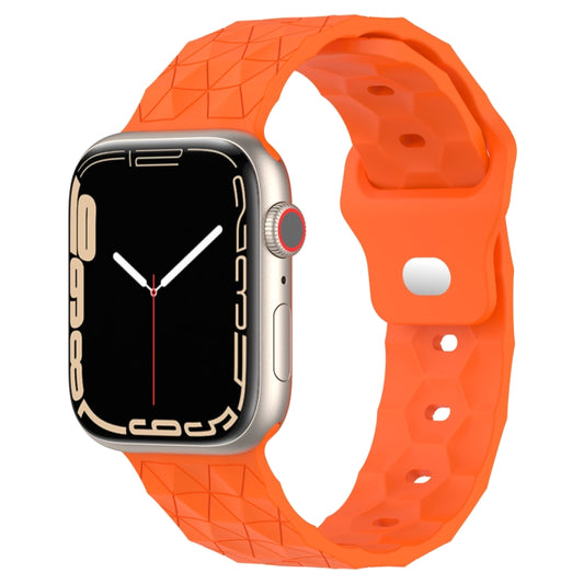 Football Texture Silicone Watch Band For Apple Watch Ultra 49mm(Orange) - Watch Bands by PMC Jewellery | Online Shopping South Africa | PMC Jewellery