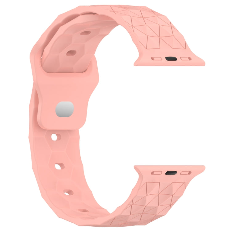 Football Texture Silicone Watch Band For Apple Watch Ultra 49mm(Pink) - Watch Bands by PMC Jewellery | Online Shopping South Africa | PMC Jewellery