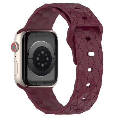 Football Texture Silicone Watch Band For Apple Watch Ultra 49mm(Wine Red) - Watch Bands by PMC Jewellery | Online Shopping South Africa | PMC Jewellery