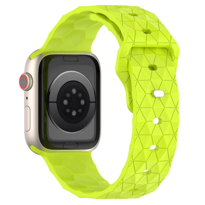 Football Texture Silicone Watch Band For Apple Watch 8 45mm(Limes Green) - Watch Bands by PMC Jewellery | Online Shopping South Africa | PMC Jewellery