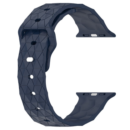 Football Texture Silicone Watch Band For Apple Watch 8 45mm(Midnight Blue) - Watch Bands by PMC Jewellery | Online Shopping South Africa | PMC Jewellery