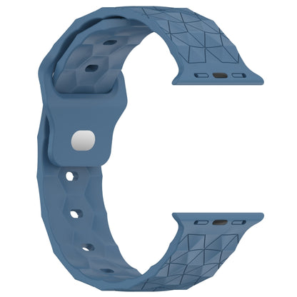 Football Texture Silicone Watch Band For Apple Watch 7 41mm(Blue) - Watch Bands by PMC Jewellery | Online Shopping South Africa | PMC Jewellery