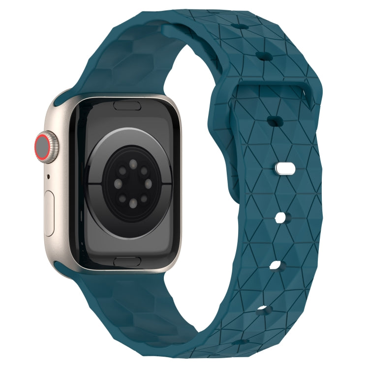 Football Texture Silicone Watch Band For Apple Watch 7 41mm(Dark Blue) - Watch Bands by PMC TechLife | Online Shopping South Africa | PMC TechLife