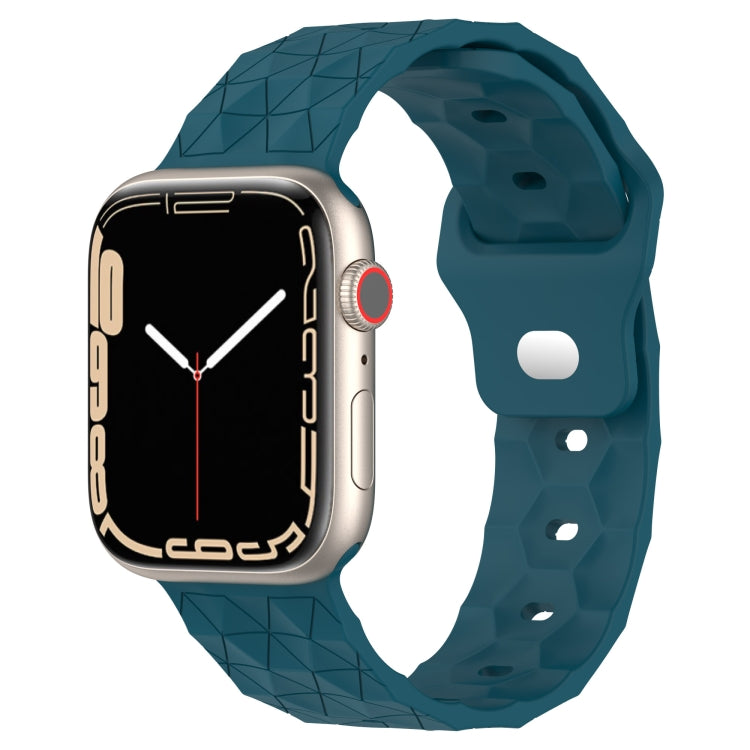 Football Texture Silicone Watch Band For Apple Watch 7 45mm(Dark Blue) - Watch Bands by PMC Jewellery | Online Shopping South Africa | PMC Jewellery