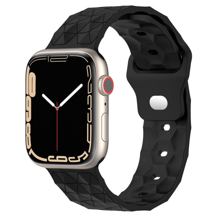 Football Texture Silicone Watch Band For Apple Watch SE 2022 40mm(Black) - Watch Bands by PMC Jewellery | Online Shopping South Africa | PMC Jewellery