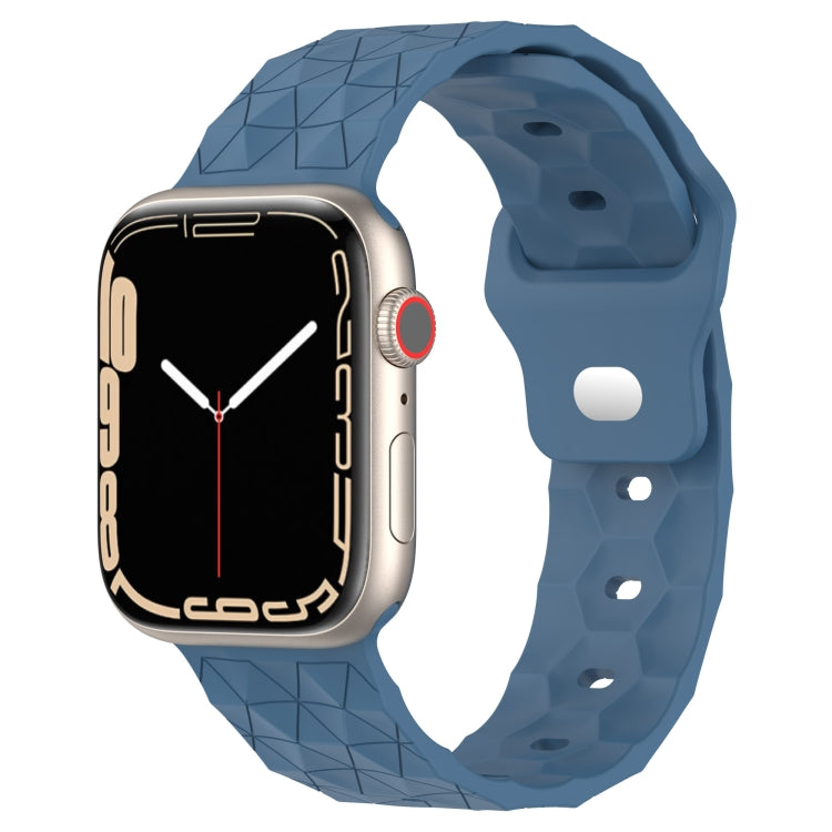 Football Texture Silicone Watch Band For Apple Watch SE 40mm(Blue) - Watch Bands by PMC Jewellery | Online Shopping South Africa | PMC Jewellery