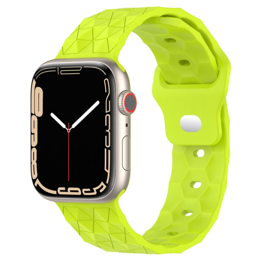 Football Texture Silicone Watch Band For Apple Watch SE 40mm(Limes Green) - Watch Bands by PMC Jewellery | Online Shopping South Africa | PMC Jewellery