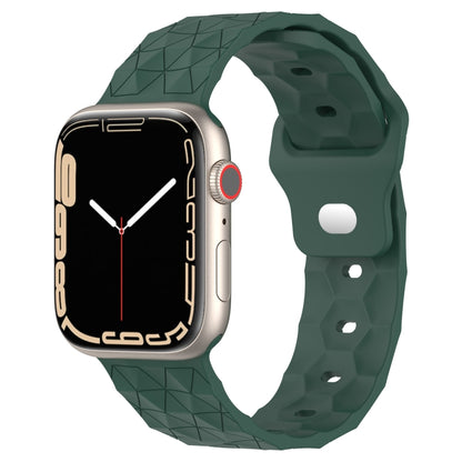 Football Texture Silicone Watch Band For Apple Watch SE 40mm(Pine Green) - Watch Bands by PMC Jewellery | Online Shopping South Africa | PMC Jewellery