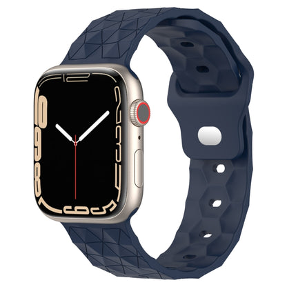 Football Texture Silicone Watch Band For Apple Watch SE 44mm(Midnight Blue) - Watch Bands by PMC Jewellery | Online Shopping South Africa | PMC Jewellery