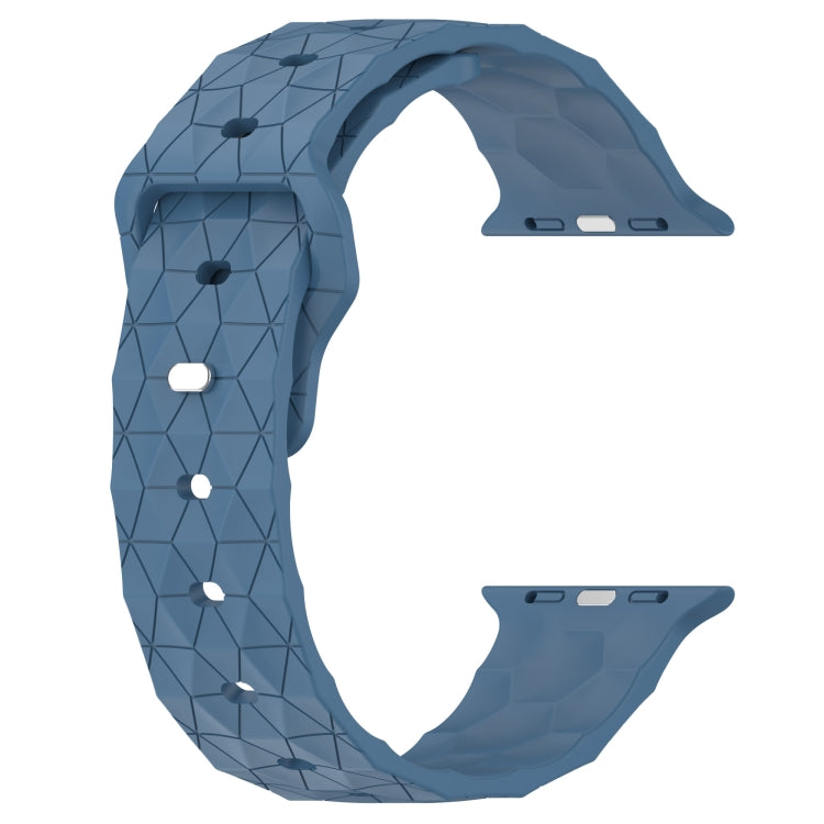 Football Texture Silicone Watch Band For Apple Watch 6 44mm(Blue) - Watch Bands by PMC Jewellery | Online Shopping South Africa | PMC Jewellery