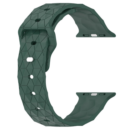 Football Texture Silicone Watch Band For Apple Watch 5 40mm(Pine Green) - Watch Bands by PMC Jewellery | Online Shopping South Africa | PMC Jewellery