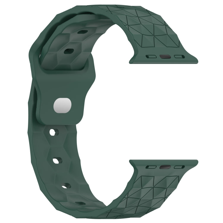 Football Texture Silicone Watch Band For Apple Watch 4 40mm(Pine Green) - Watch Bands by PMC Jewellery | Online Shopping South Africa | PMC Jewellery