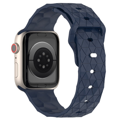 Football Texture Silicone Watch Band For Apple Watch 42mm(Midnight Blue) - Watch Bands by PMC Jewellery | Online Shopping South Africa | PMC Jewellery