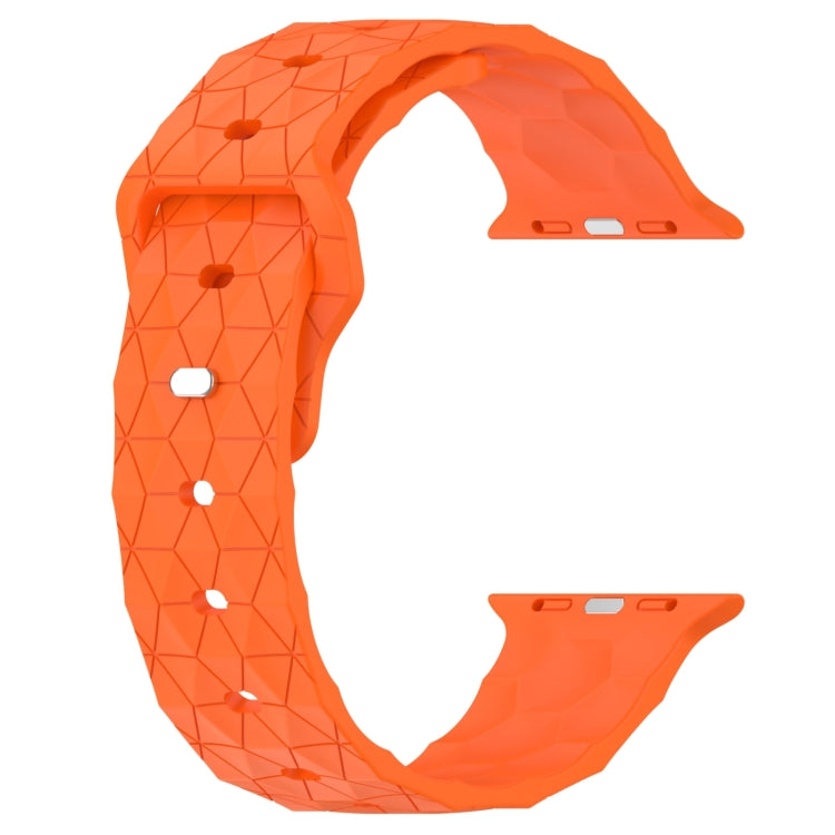 Football Texture Silicone Watch Band For Apple Watch 9 45mm(Orange) - Watch Bands by PMC TechLife | Online Shopping South Africa | PMC TechLife