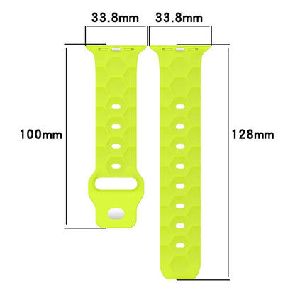 Football Texture Silicone Watch Band For Apple Watch 2 42mm(Yellow) - Watch Bands by PMC Jewellery | Online Shopping South Africa | PMC Jewellery