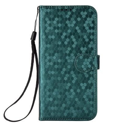 For Sony Xperia 1 V Honeycomb Dot Texture Leather Phone Case(Green) - Sony Cases by PMC Jewellery | Online Shopping South Africa | PMC Jewellery