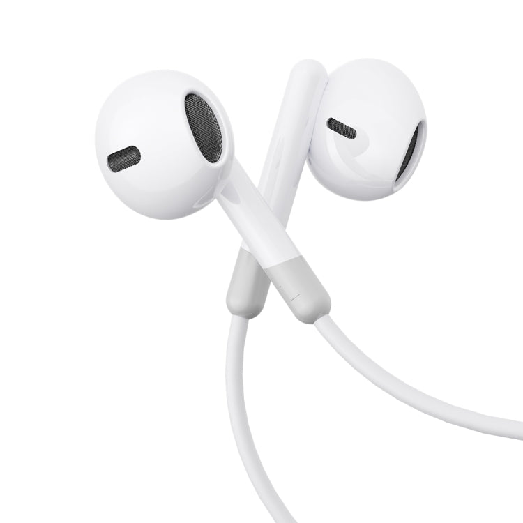 JOYROOM JR-EW01 3.5mm Half In-Ear Wired Earphone, Length: 1.2m(White) - In Ear Wired Earphone by JOYROOM | Online Shopping South Africa | PMC Jewellery