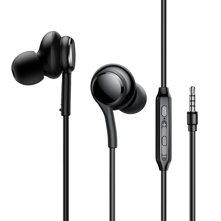 JOYRO0M JR-EW02 3.5mm In-Ear Wired Earphone, Length: 1.2m(Black) - In Ear Wired Earphone by JOYROOM | Online Shopping South Africa | PMC Jewellery