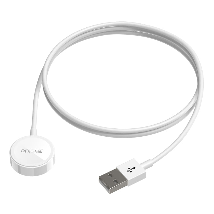 Yesido CA69 For Apple Watch USB Magnetic Charger, Cable Length: 1m(White) - Charger / Holder by Yesido | Online Shopping South Africa | PMC Jewellery