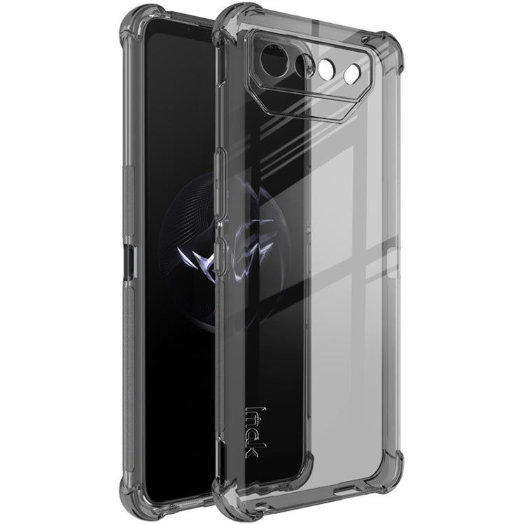 For Asus ROG Phone 7 Ultimate imak Shockproof Airbag TPU Phone Case(Transparent Black) - ASUS Cases by imak | Online Shopping South Africa | PMC TechLife | Buy Now Pay Later Mobicred