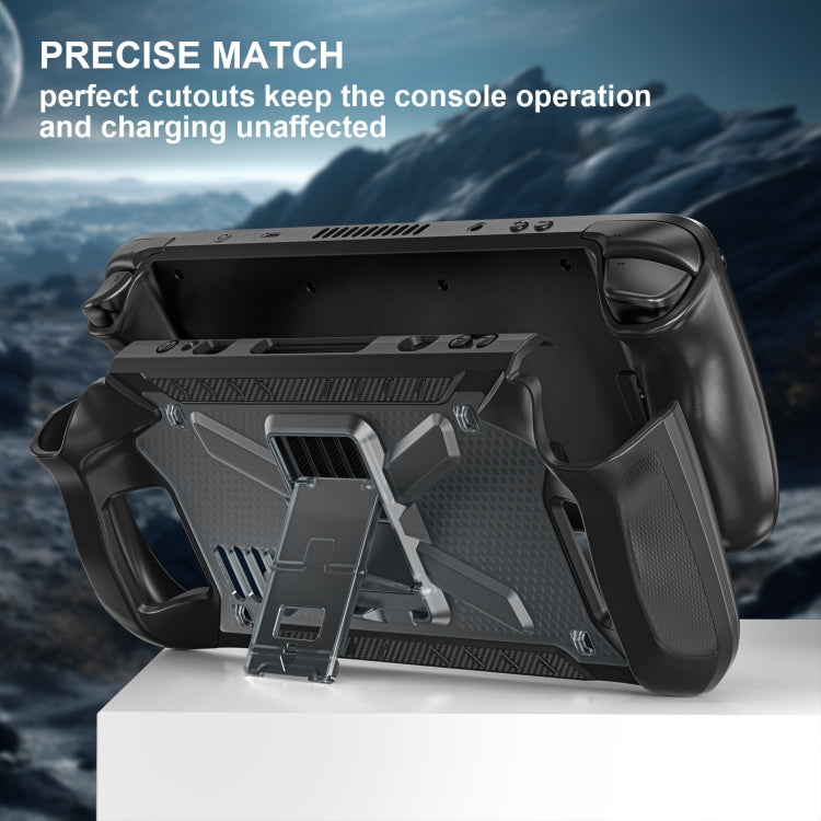 For Steam Deck Shockproof Game Console Case with Holder & Shoulder Strap(Black) - Accessories by PMC Jewellery | Online Shopping South Africa | PMC Jewellery