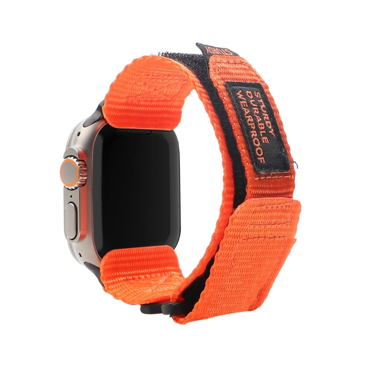 Nylon Two Section Watch Band For Apple Watch 6 40mm(Orange) - Watch Bands by PMC Jewellery | Online Shopping South Africa | PMC Jewellery