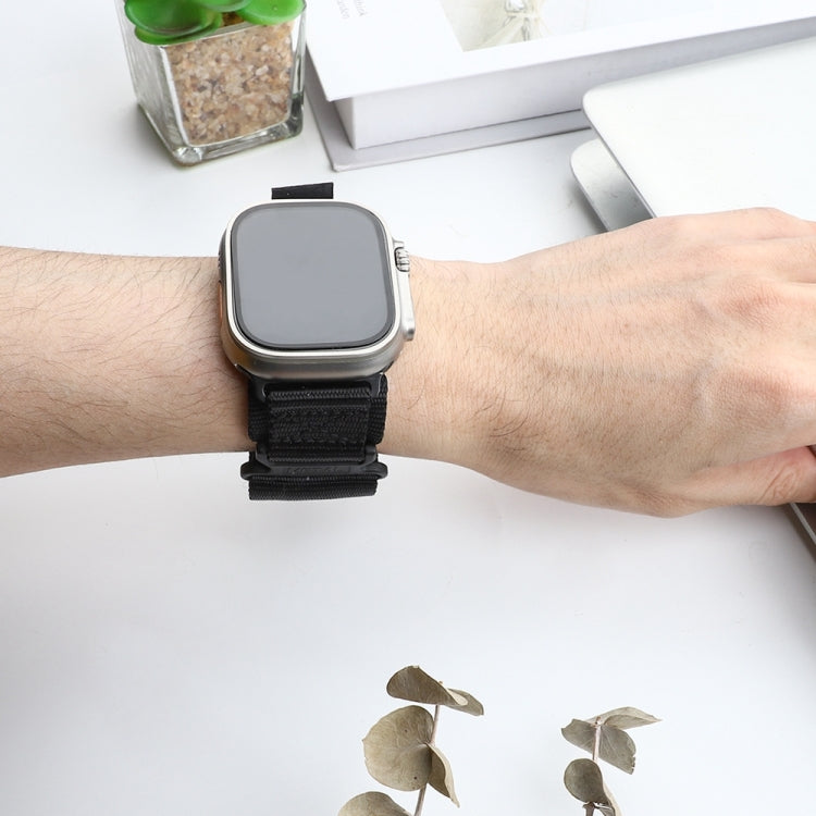 Nylon Two Section Watch Band For Apple Watch 6 40mm(Black) - Watch Bands by PMC TechLife | Online Shopping South Africa | PMC TechLife