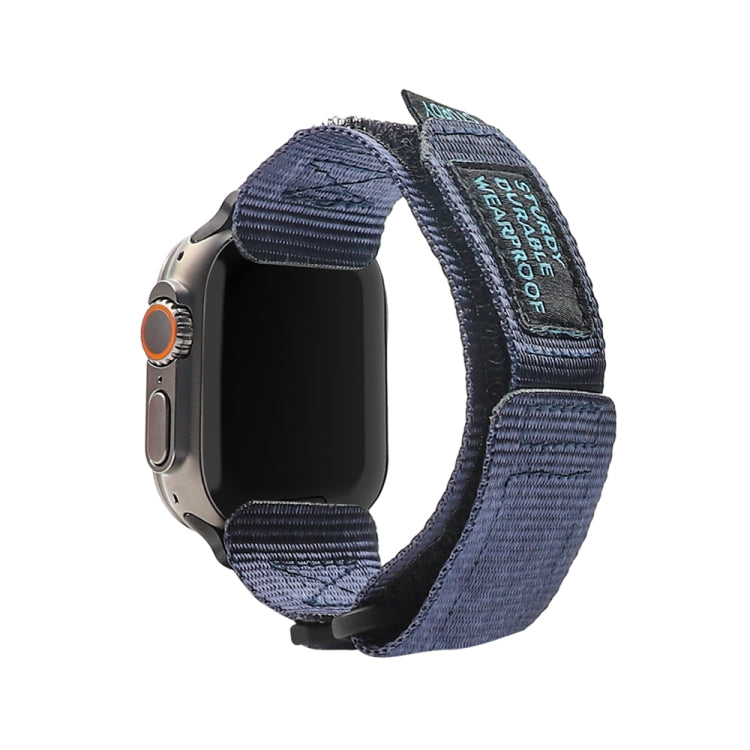 Nylon Two Section Watch Band For Apple Watch 6 40mm(Blue) - Watch Bands by PMC Jewellery | Online Shopping South Africa | PMC Jewellery