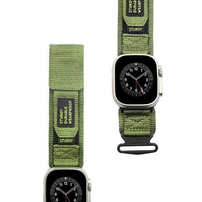 Nylon Two Section Watch Band For Apple Watch 5 40mm(Dark Green) - Watch Bands by PMC Jewellery | Online Shopping South Africa | PMC Jewellery