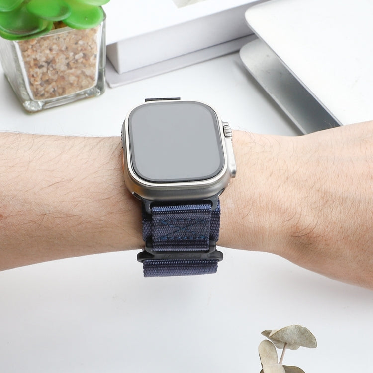 Nylon Two Section Watch Band For Apple Watch 2 42mm(Blue) - Watch Bands by PMC TechLife | Online Shopping South Africa | PMC TechLife