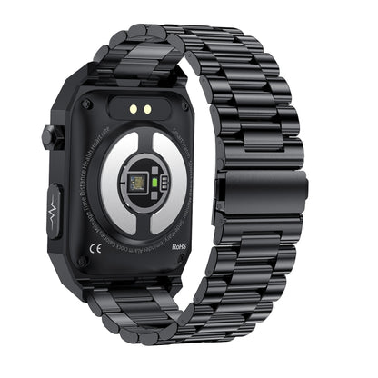 E530 1.91 inch IP68 Waterproof Steel Band Smart Watch Supports ECG / Non-invasive Blood Sugar(Black) - Smart Watches by PMC Jewellery | Online Shopping South Africa | PMC Jewellery